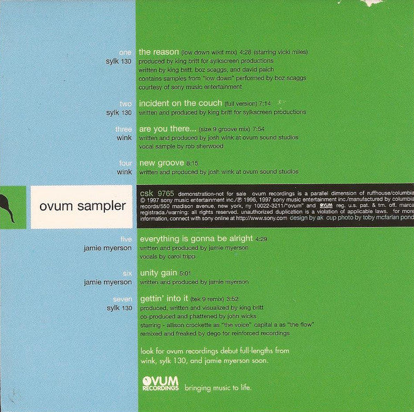Various : Ovum Sampler (CD, Promo)