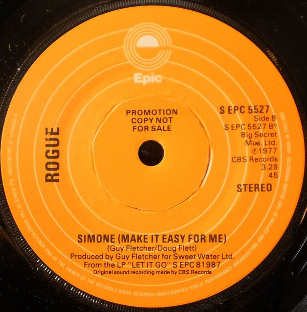 Rogue (4) : Lay Me Down (7", Promo)
