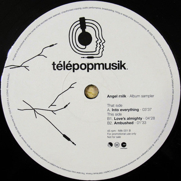 Télépopmusik : Angel Milk - Album Sampler (10", Promo, Smplr)