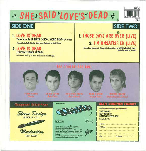 The Godfathers : Love Is Dead (12")