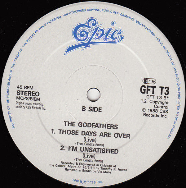 The Godfathers : Love Is Dead (12")