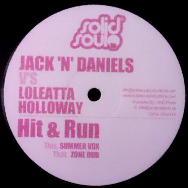Jack n Daniels vs. Loleatta Holloway : Hit & Run (12")