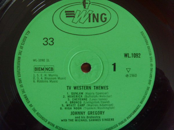 John Gregory And His Orchestra With Mike Sammes Singers :  TV Western Themes (LP, Album, Mono, RE)
