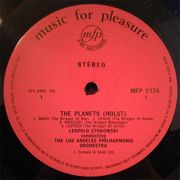 Gustav Holst - Leopold Stokowski, Los Angeles Philharmonic Orchestra : The Planets (LP, Album)