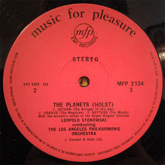 Gustav Holst - Leopold Stokowski, Los Angeles Philharmonic Orchestra : The Planets (LP, Album)