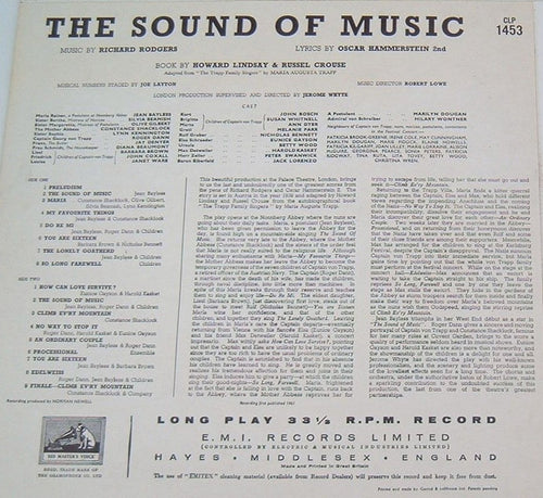 "The Sound Of Music" Original London Cast : The Sound Of Music  (LP, Mono)
