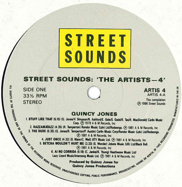 Quincy Jones / The Isley Brothers / Isley Jasper Isley : The Artists Volume IV (LP, Comp)