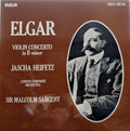 Sir Edward Elgar - Jascha Heifetz, London Symphony Orchestra, Sir Malcolm Sargent : Violin Concerto In B Minor (LP, Mono)