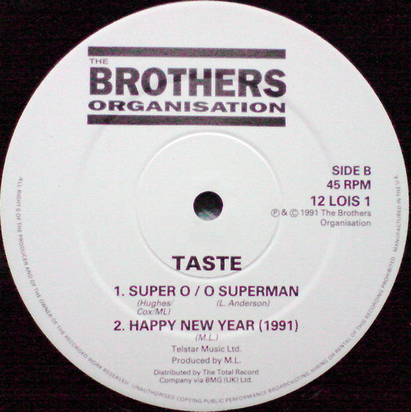 Taste : Super O (12")