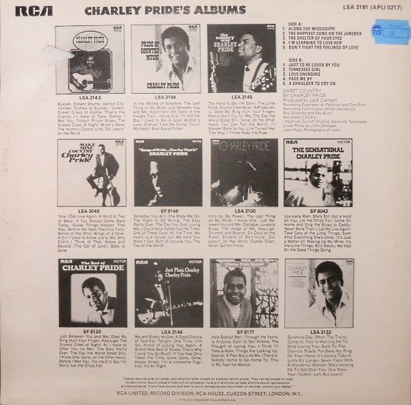 Charley Pride : Sweet Country (LP, Album)