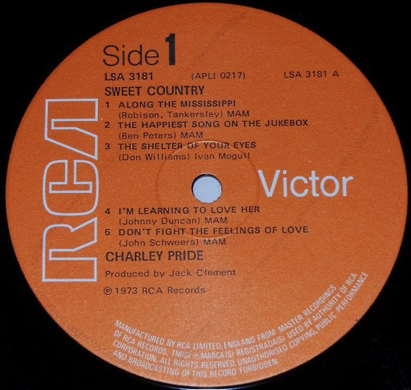 Charley Pride : Sweet Country (LP, Album)