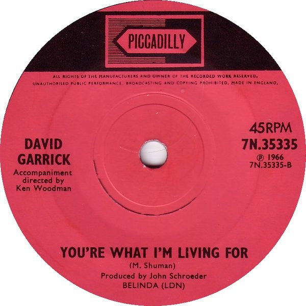 David Garrick : Dear Mrs. Applebee (7", Single, Sol)