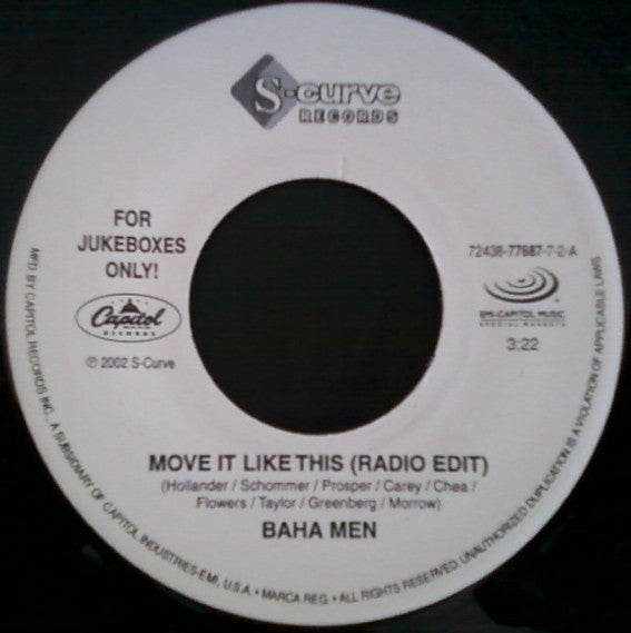 Baha Men : Move It Like This (7", Single, Juk)