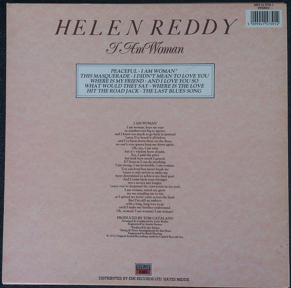 Helen Reddy : I Am Woman (LP, RE)