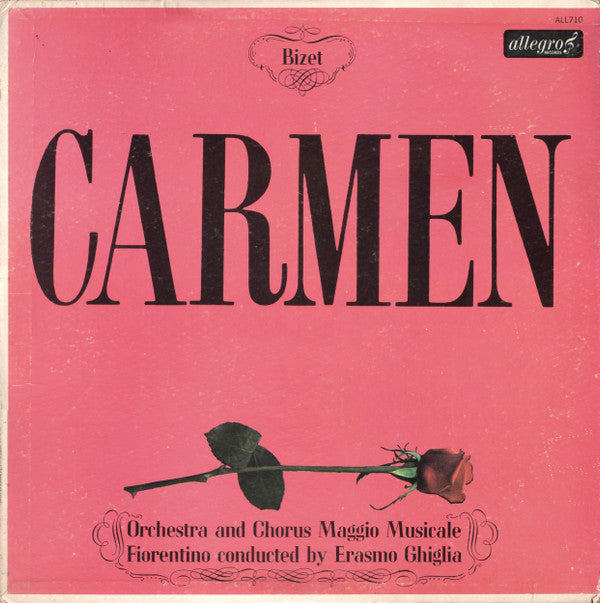 Georges Bizet - Orchestra Del Maggio Musicale Fiorentino And Coro Del Maggio Musicale Fiorentino Conducted By Erasmo Ghiglia : Carmen (LP, Mono)