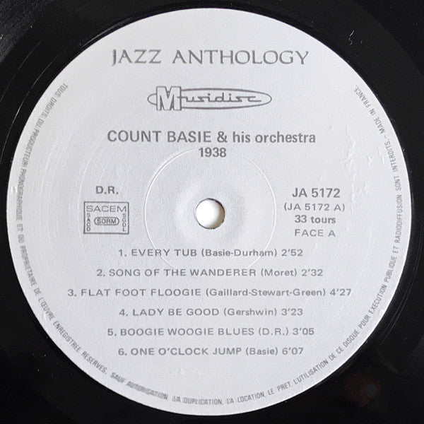 Count Basie Orchestra : 1937/1938 (LP, Mono)