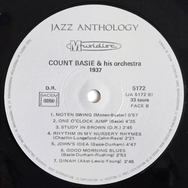 Count Basie Orchestra : 1937/1938 (LP, Mono)