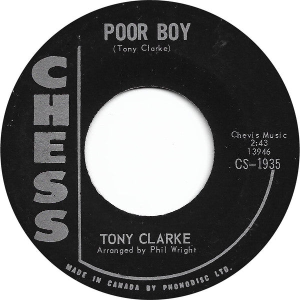 Tony Clarke (2) : Poor Boy (7", Single)