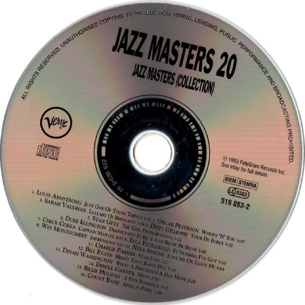 Various : Introducing Verve Jazz Masters (CD, Comp)
