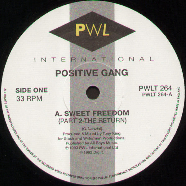 Positive Gang : Sweet Freedom (Part 2 The Return) (12")