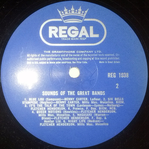 Various : The Great Bands Of Duke Ellington, Fletcher Henderson, Benny Carter (LP, Comp, Mono)