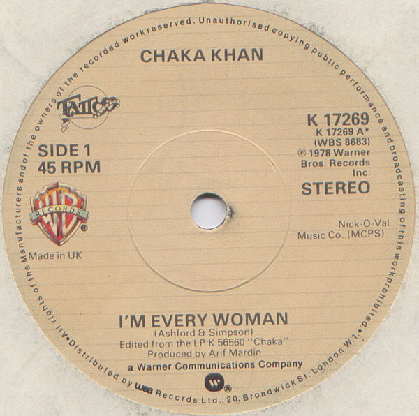 Chaka Khan : I'm Every Woman (7", Single)