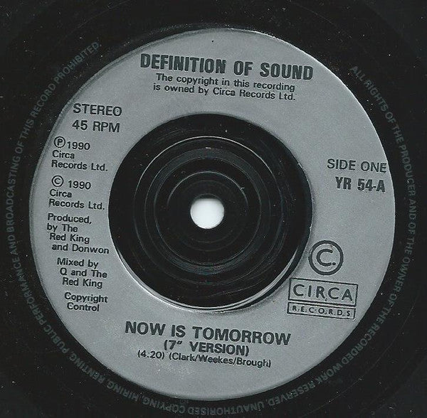 Definition Of Sound : Now Is Tomorrow (7")