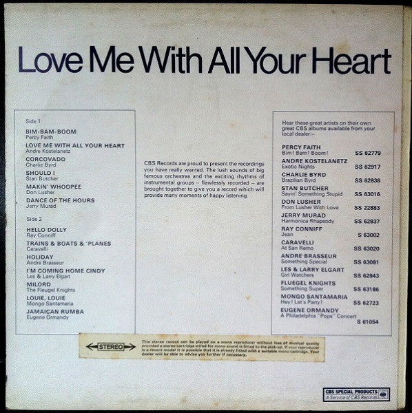 Various : Love Me With All Of Your Heart (LP, Comp)
