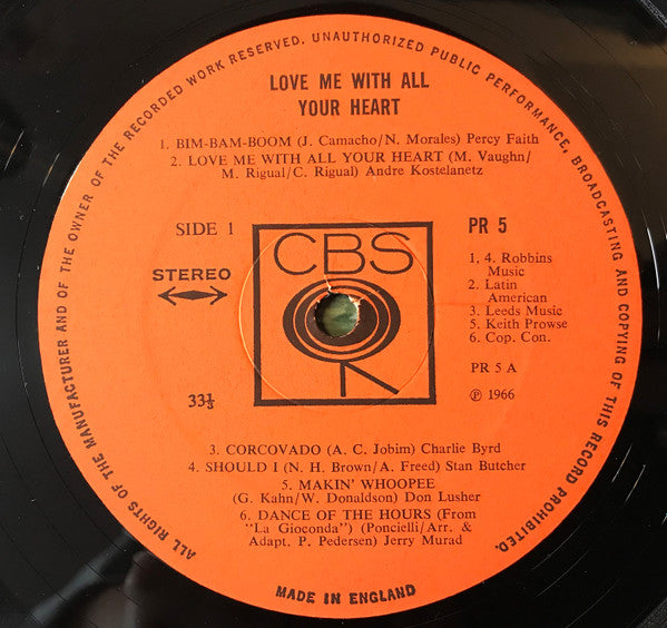 Various : Love Me With All Of Your Heart (LP, Comp)