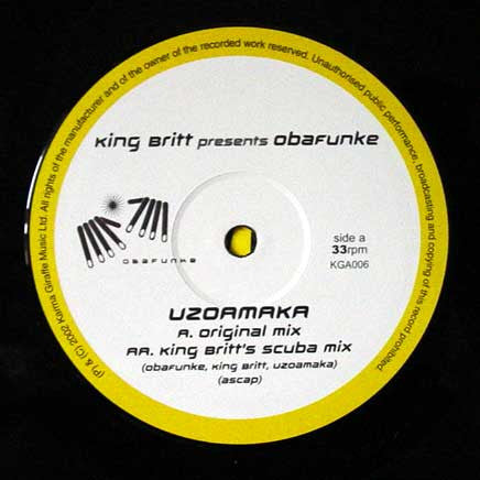 King Britt Presents Oba Funke : Uzoamaka (12")