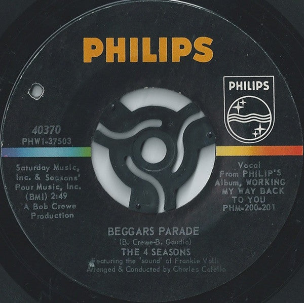 The Four Seasons Featuring The 'Sound' Of Frankie Valli : Opus 17 (Don't You Worry 'Bout Me) (7", Single, Styrene, Mer)