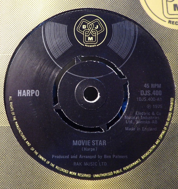 Harpo : Movie Star (7", 4-P)