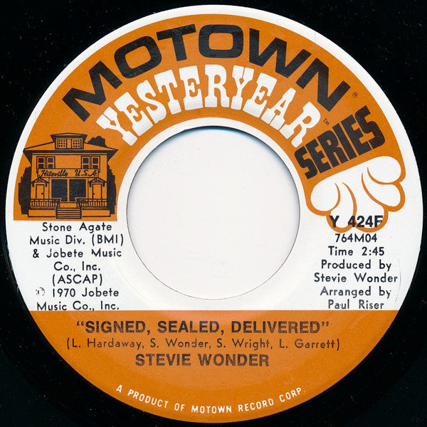 Stevie Wonder : Signed, Sealed, Delivered / Heaven Help Us All (7", Single)
