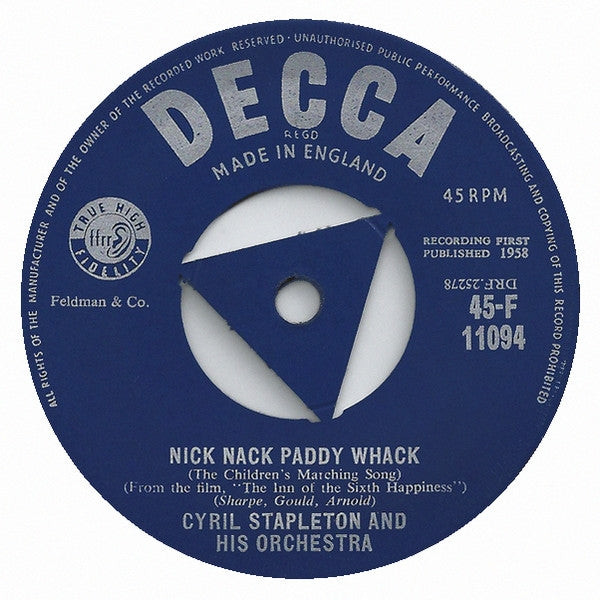 Cyril Stapleton And His Orchestra : Nick Nack Paddy Whack (7")