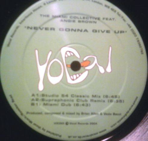 The Miami Collective : Never Gonna Give Up (12")