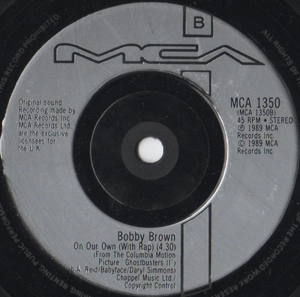 Bobby Brown : On Our Own (7", Single, Inj)