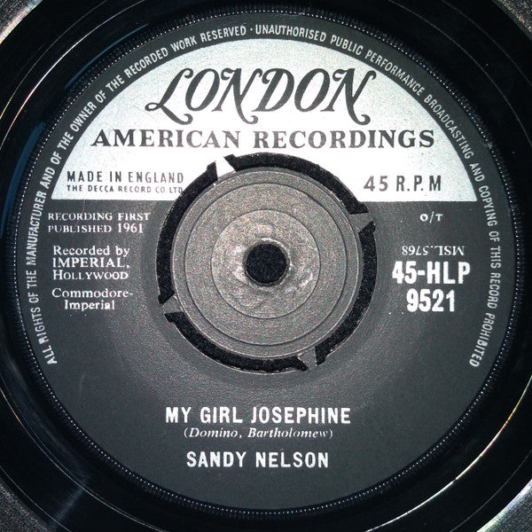 Sandy Nelson : Drums Are My Beat (7", Single)