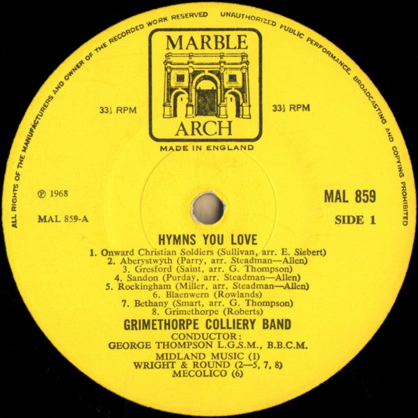 The Grimethorpe Colliery Band : Hymns You Love (LP)