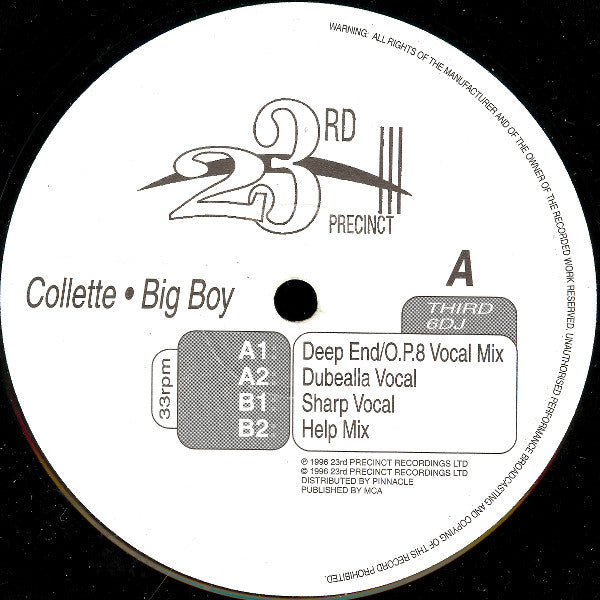 Colette (2) : Big Boy (2x12", Promo)