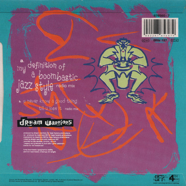 Dream Warriors : My Definition Of A Boombastic Jazz Style (7", Single, Pap)