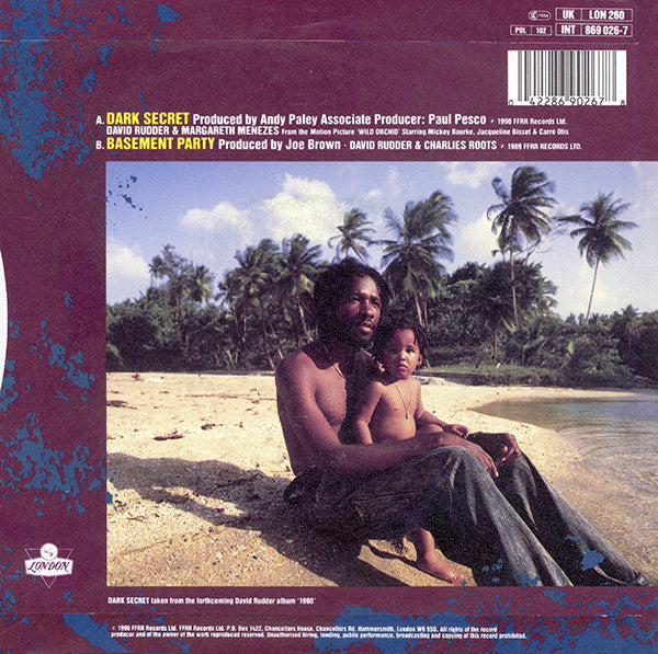 David Rudder : Dark Secret (From The Motion Picture 'Wild Orchid') (7", Single)