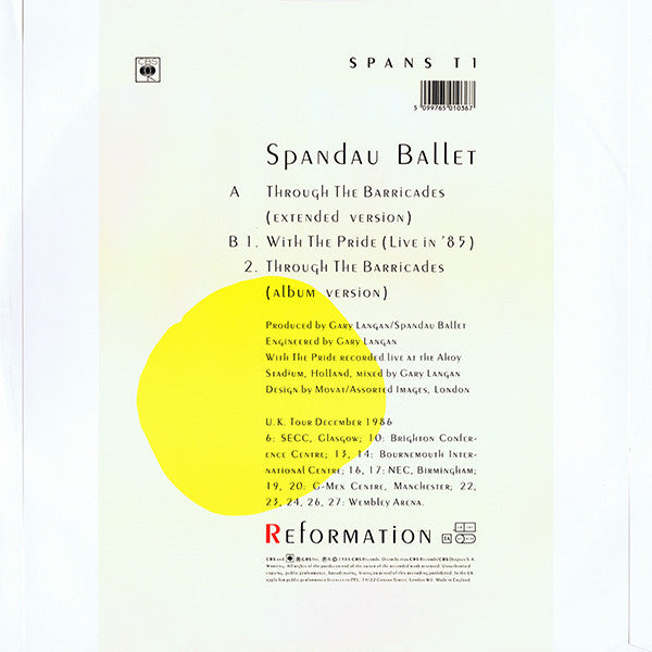 Spandau Ballet : Through The Barricades (Extended Version) (12", Single)