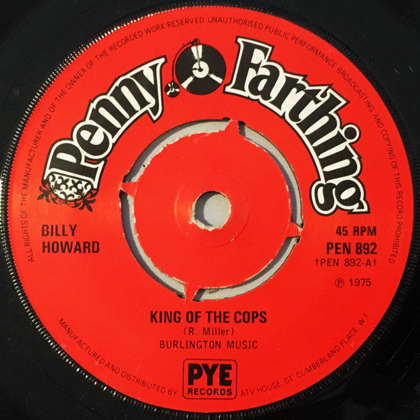 Billy Howard : King Of The Cops (7", 4-P)
