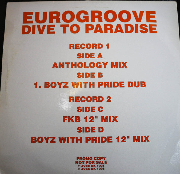 Eurogroove : Dive To Paradise (2x12", Promo)