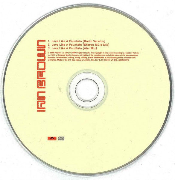 Ian Brown : Love Like A Fountain (CD, Single, CD2)