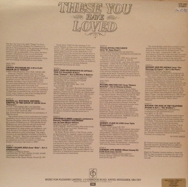 Richard Baker (7) Presents Various : These You Have Loved Volume Six (LP, Comp)