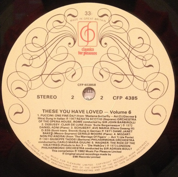 Richard Baker (7) Presents Various : These You Have Loved Volume Six (LP, Comp)