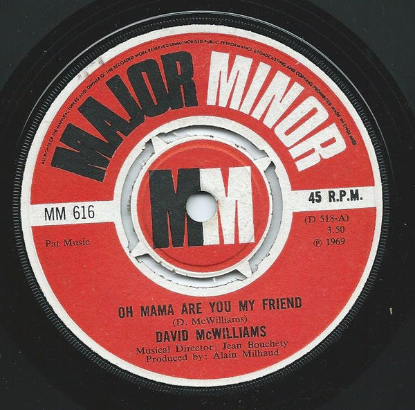 David McWilliams : Oh Mama Are You My Friend (7", Single)