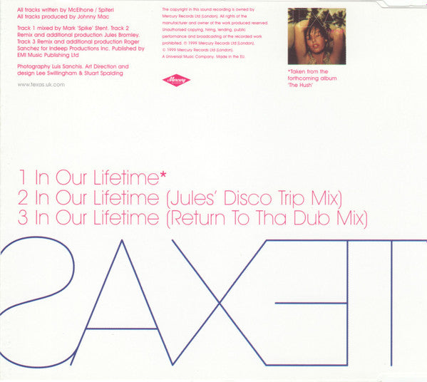 Texas : In Our Lifetime (CD, Single)