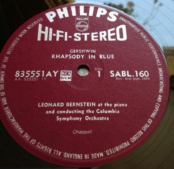 Gershwin*, Leonard Bernstein : Rhapsody In Blue / An American In Paris (LP)